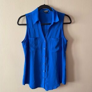Express Vibrant Blue Sleeveless Blouse